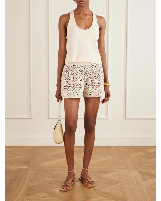 Suzie Kondi Natural Shkip Cotton-Lace Shorts