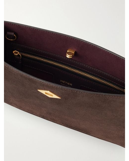Metier Brown Ease Suede Clutch