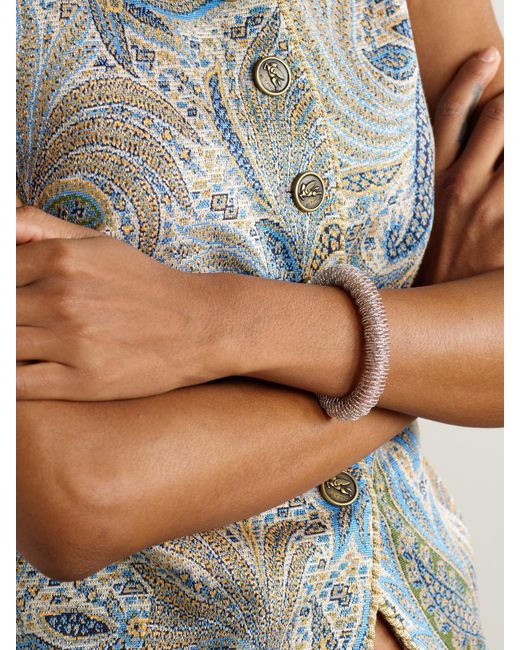 Carolina Bucci Natural K.I.S.S. Large Armband Aus 18 Karat Rosé- Und Weißgold