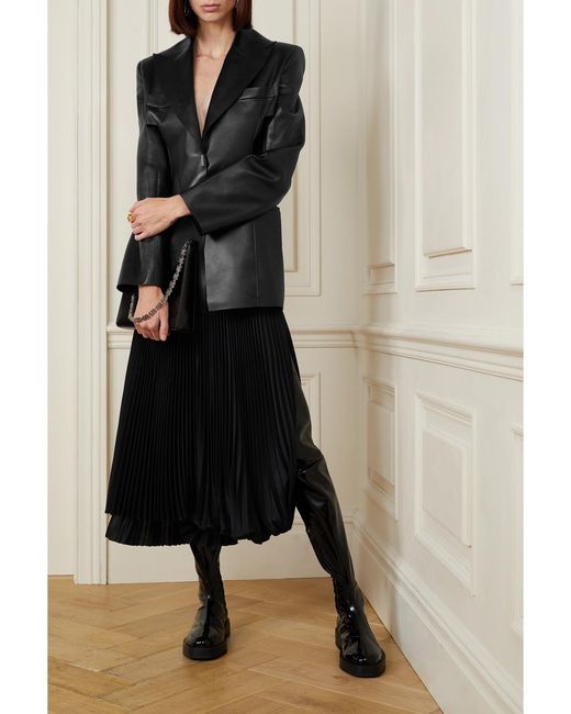 Givenchy Black Cutout Leather Blazer