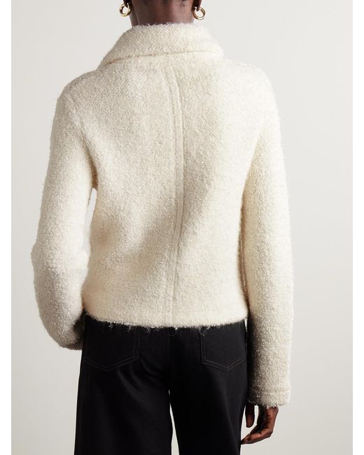 Proenza Schouler Natural Sylvie Bouclé-Knit Alpaca-Blend Jacket