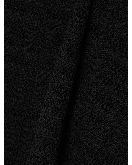 Givenchy Black Leggings Aus Pointelle-Strick Mit Stretch-Anteil