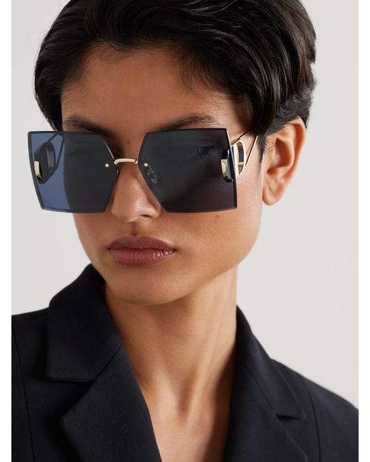 Dior Blue 30Montaigne S7U Square-Frame-Tone Sunglasses