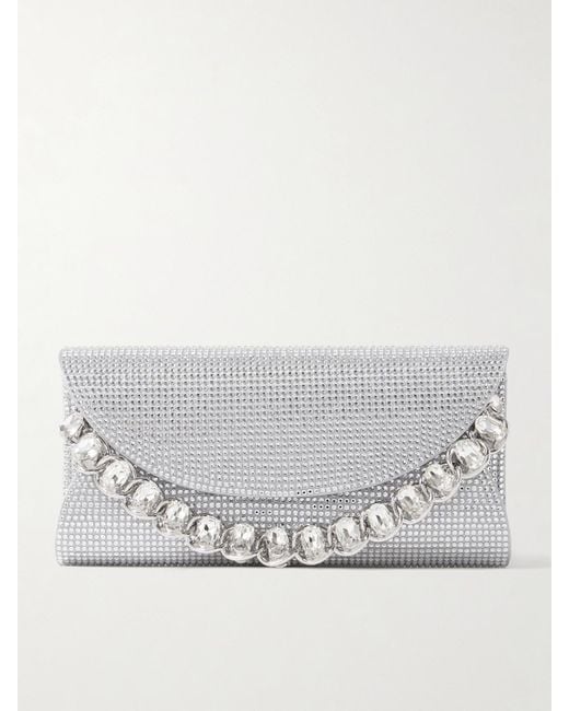 Judith Leiber Gray Taylor Clutch Aus Satin Mit Kristallen