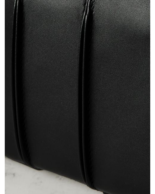 Max Mara Black Whitney Bag 2 Nano Pleated Leather Tote