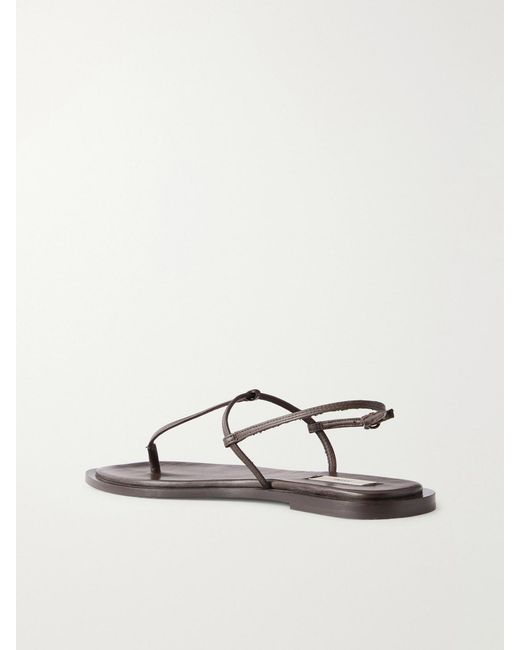 Totême  Natural T-Strap Leather Flats