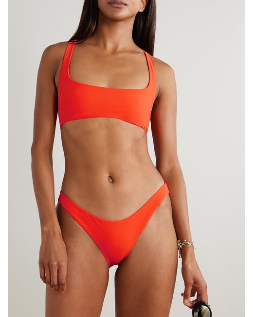 Kiki de Montparnasse Red La Sirene Cutout Swimsuit