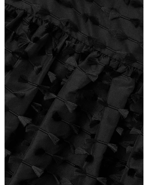 CECILIE BAHNSEN Black Babette Fil Coupé Shell Peplum Top