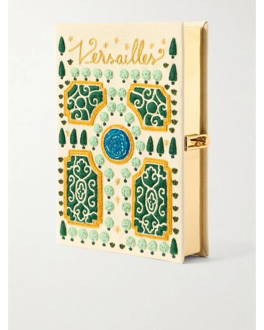 Olympia Le-Tan Metallic Versailles Appliquéd Embroidered Canvas Clutch