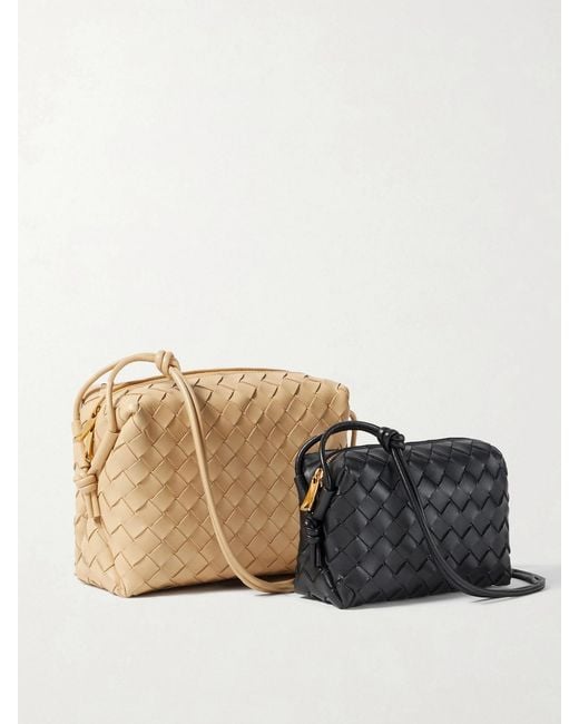 Bottega Veneta Green Loop Mini Intrecciato Leather Shoulder Bag