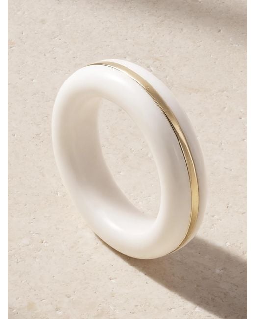 BY PARIAH Natural The Essential Stacking 14-Karat Recycled Agate Ring