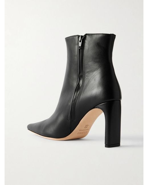 Staud Black Wally Ankle Boots Aus Leder