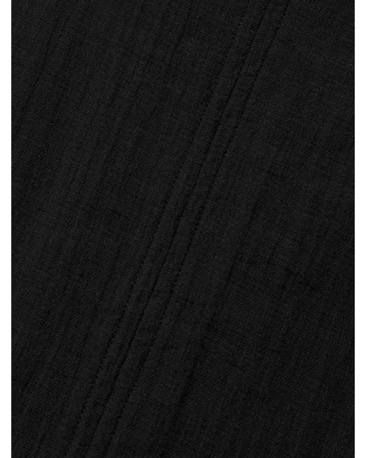 Proenza Schouler Black Evelyn Tie-Back Crinkled-Voile Maxi Dress