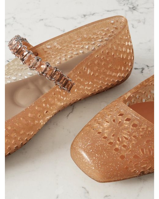 Ballerines En Tpu À Cristaux The Jelly Jimmy Choo en coloris White