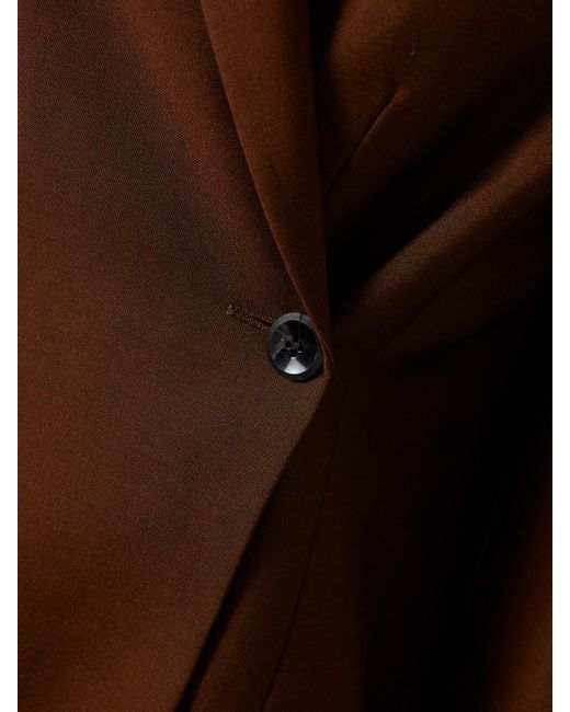 Blazer À Double Boutonnage En Laine Et Mohair Mélangés Rohe en coloris Brown