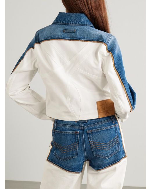 Jean Paul Gaultier Blue Petit Grand Two-Tone Denim Jacket