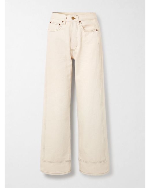 B Sides Natural Charlot Mid-Rise Wide-Leg Jeans