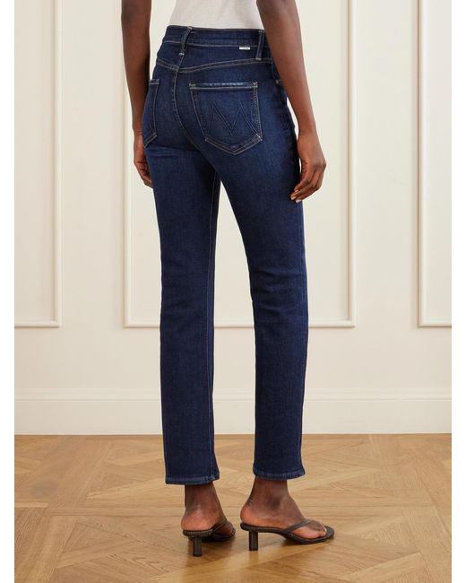 Mother Blue The Tripper Flood High-Waist Flared Jeans