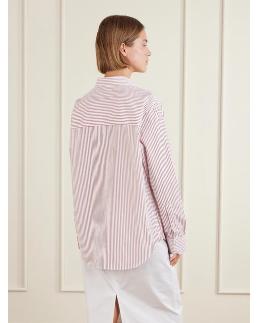 Rohe Pink Striped Cotton-Poplin Shirt