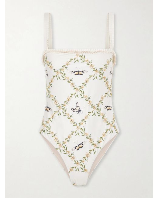Agua Bendita White Limon Azucar Printed Swimwear