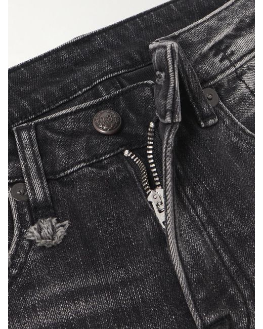 R13 Gray Joan Kick Mid-Rise Flared Jeans