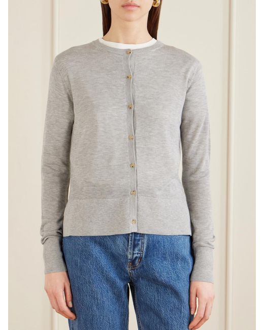 Totême Gray Lyocell-Blend Cardigan