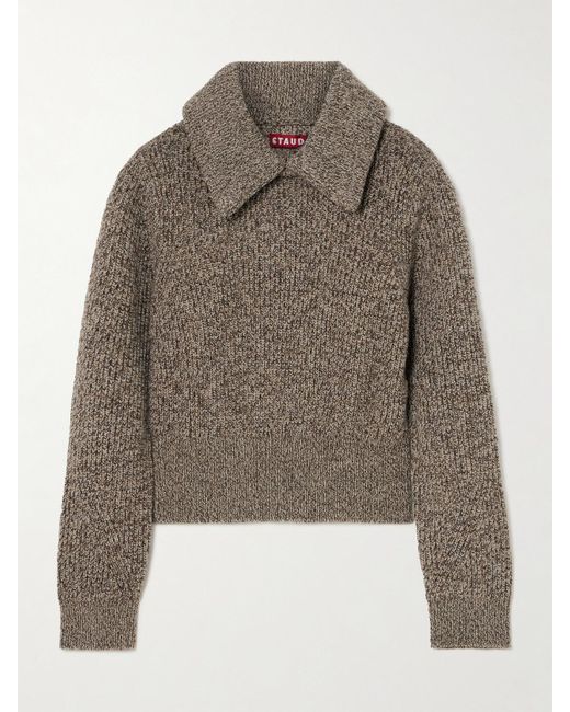 Staud Brown Christopher Wool-Blend Sweater