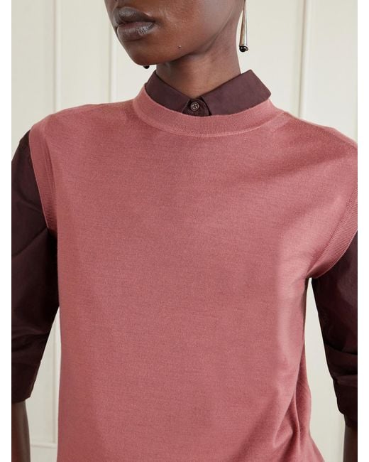 Another Tomorrow Pink Wool Tank