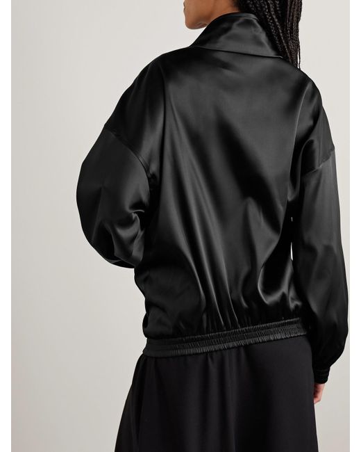 Balenciaga Black Satin Track Jacket