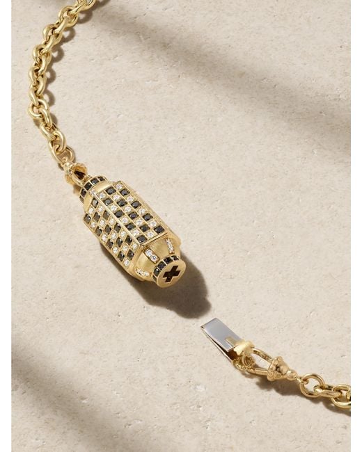 Marie Lichtenberg Natural Check Locket Kette Aus 18 Karat Mit Diamanten