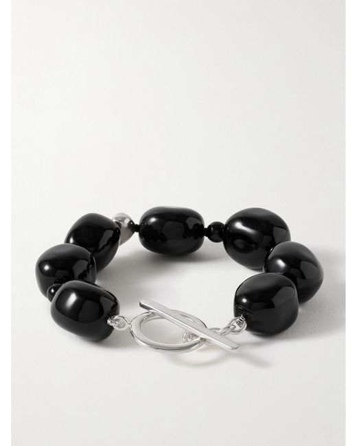 Agmes Black Dara Sterling Onyx Bracelet