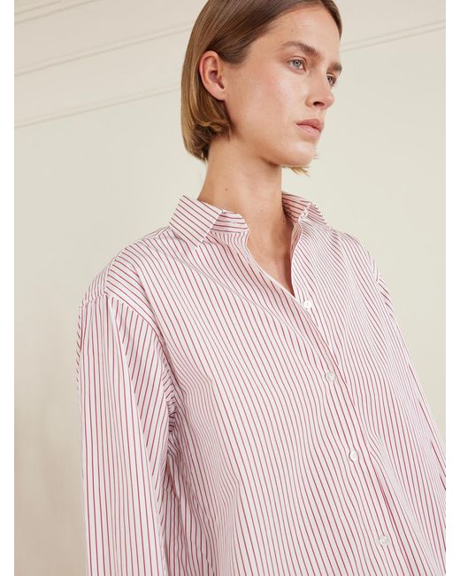 Rohe Pink Striped Cotton-Poplin Shirt