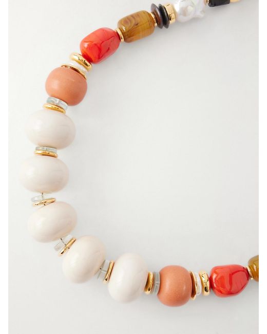 Lizzie Fortunato Natural Ilios-Plated-Stone Necklace
