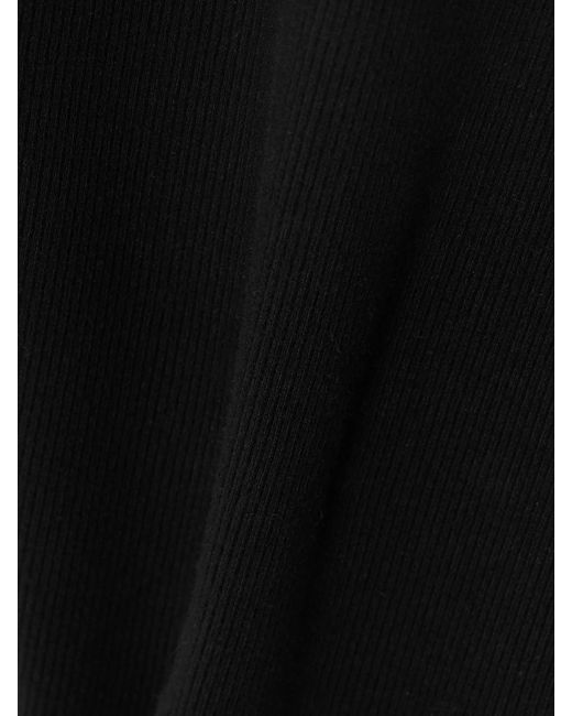 ÉTERNE Black Maxikleid Aus Geripptem Stretch-Jersey
