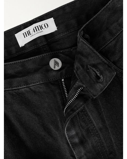 The Attico Black Low-Rise Cargo Jeans