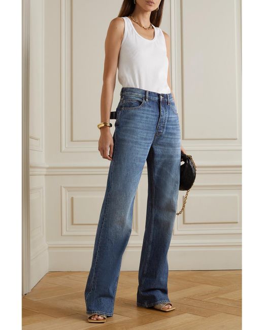 Bottega Veneta Blue High-Rise Straight-Leg Jeans