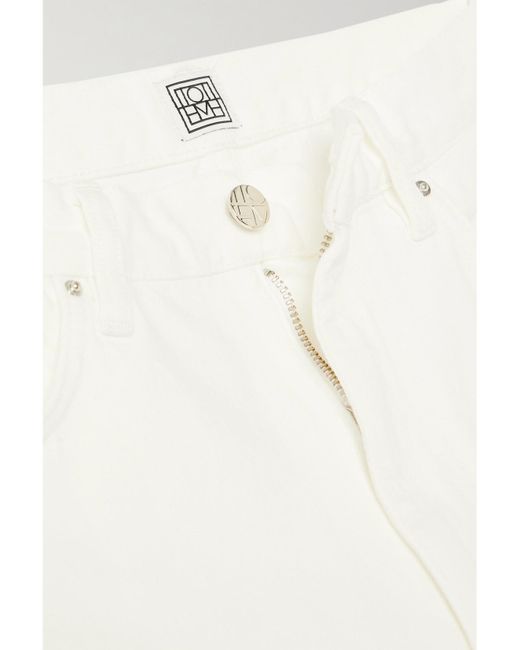 Totême Multicolor Net Sustain Twisted Seam High-Rise Straight-Leg Organic Jeans