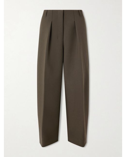 Jacquemus Green The Ovalo Pleated Crepe Pants