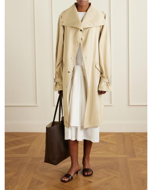 Totême Natural Oversized Cotton Trench Coat