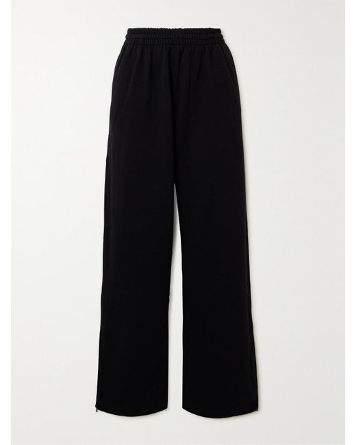 Wardrobe NYC Black Hailey Bieber Cotton-Jersey Wide-Leg Sweatpants