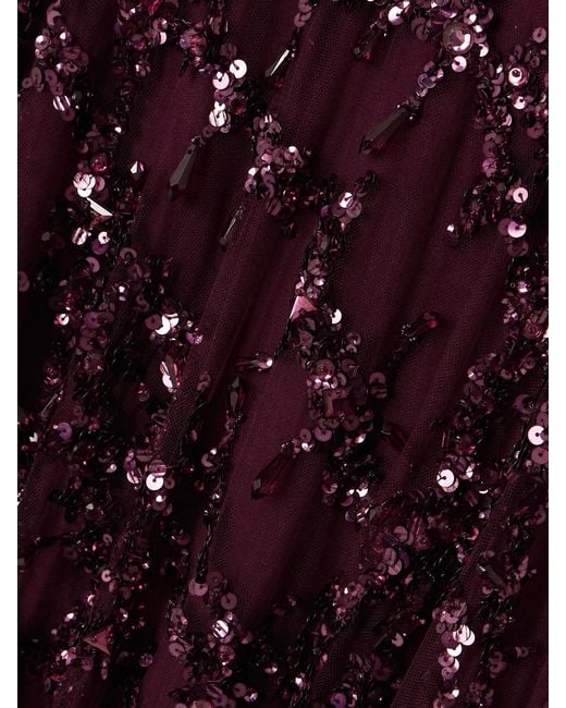 Zuhair Murad Purple Embellished Tulle Gown