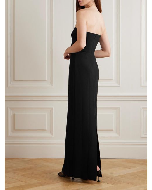 Solace London Black Anderson Trägerlose Robe Aus Crêpe