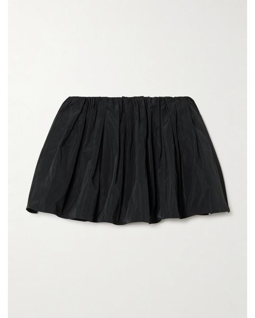 J.W. Anderson Black Gathered Crepe Mini Skirt