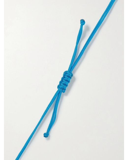 Yvonne Léon Blue 9-Karat, Cotton And Diamond Necklace