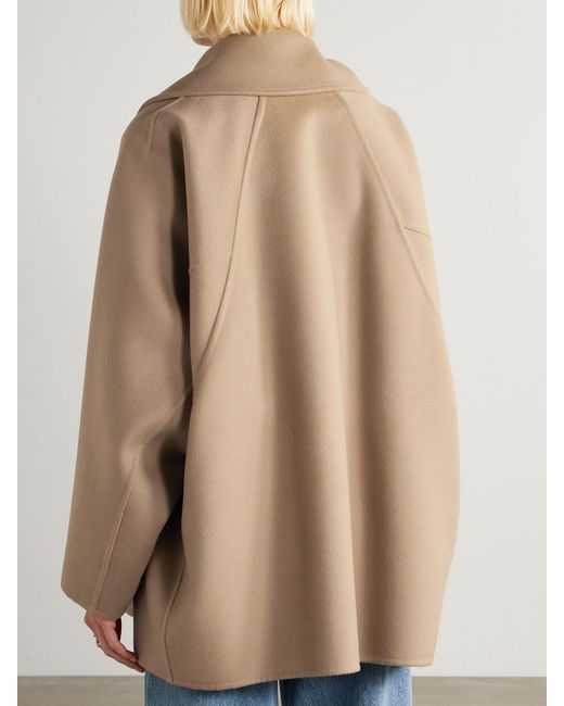 Loewe Natural Double-Breasted Wool Coat