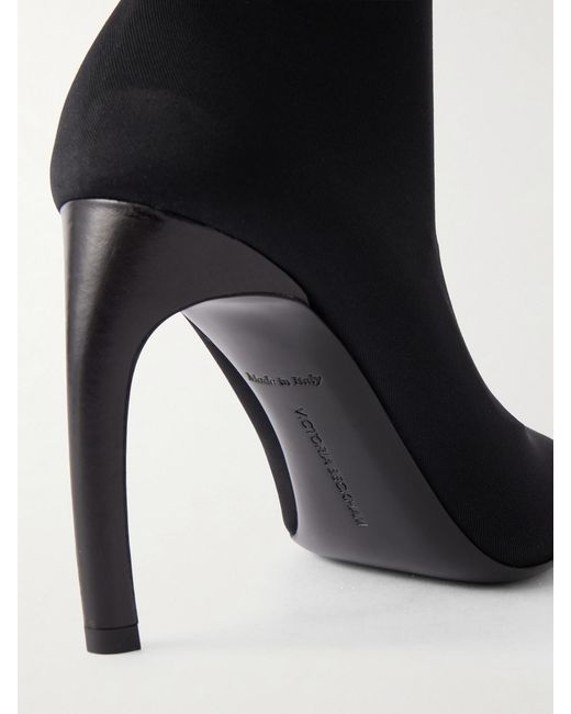 Victoria Beckham Black Harlow 100 Stretch-Jersey Over-The-Knee Boots