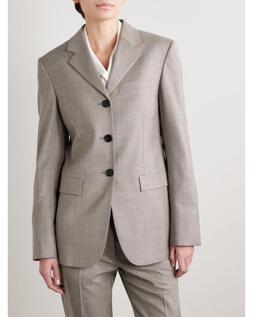 The Row Gray Selene Wool Blazer