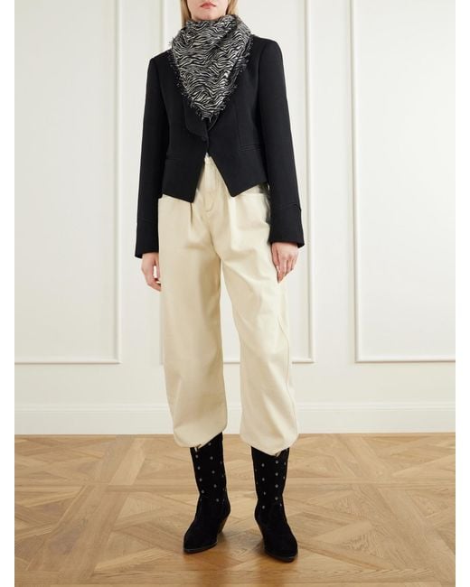 Isabel Marant Multicolor Alecia Zebra-Print Cashmere And Wool-Blend Scarf