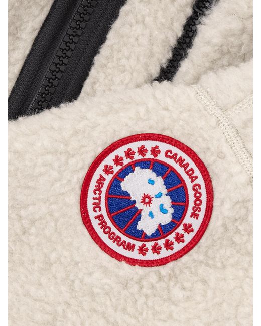 Canada Goose Natural Simcoe Shell-Trimmed Wool-Blend Fleece Jacket