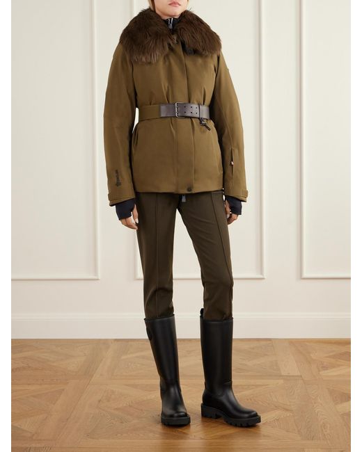 Moncler Natural Skinny Stretch-Twill Straight-Leg Ski Pants